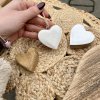 Srdce ve třech variantách na zavěšení (rustic, bílá, přírodní)
