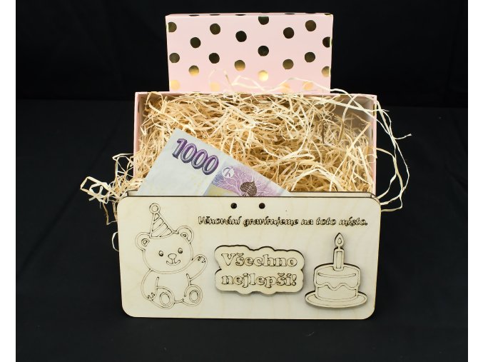 Narozeninová obálka - Všechno nejlepší  (vlastní text)