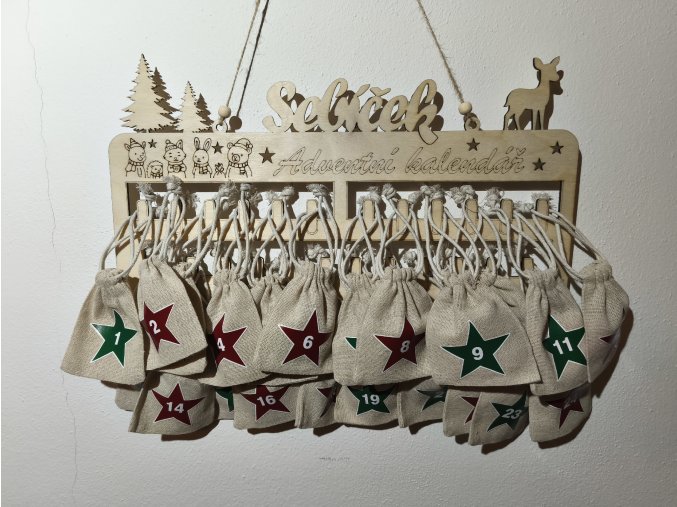 Adventní kalendář - s vlastním jménem