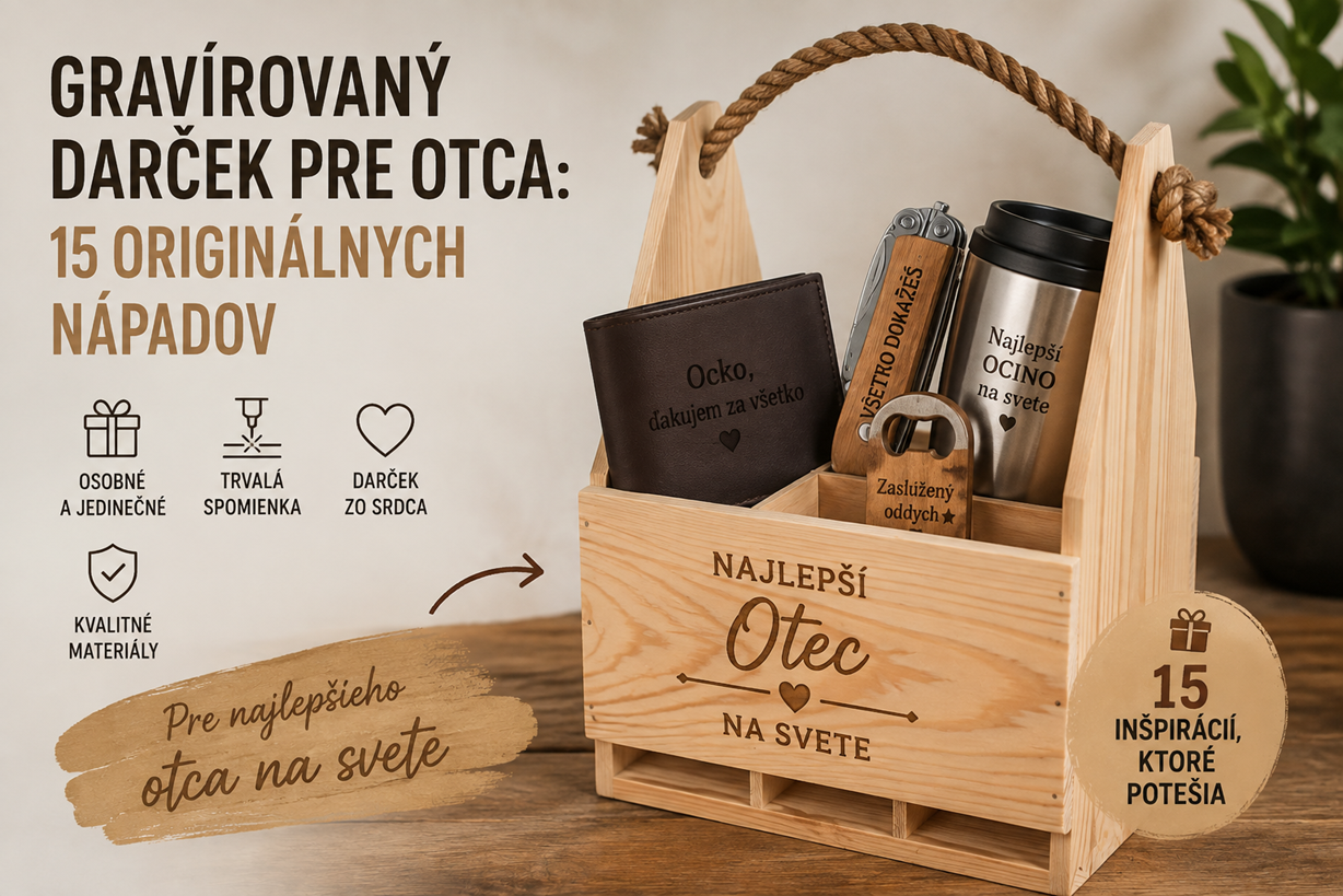Gravírovaný darček pre otca: 15 originálnych nápadov
