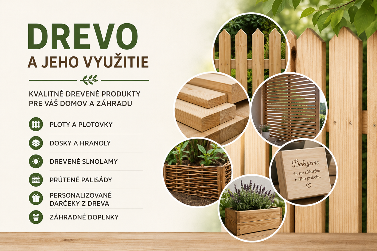 Drevo a jeho využitie: kvalitné ploty, dosky a drevené doplnky pre váš domov