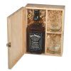 Personalizovaná drevená krabička na whisky a poháre pre svedka