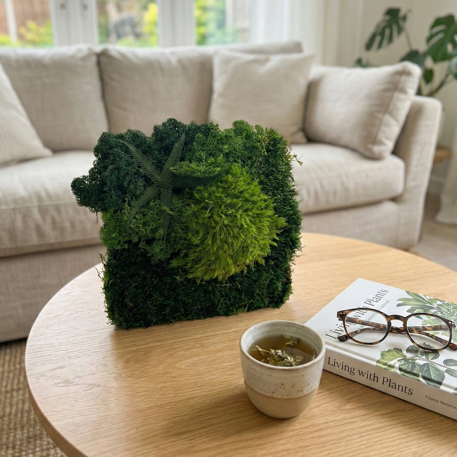 Mechový obraz BOTANIC | Kapradí a kopečkový mech