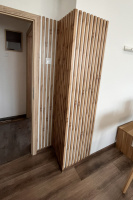 Dřevěné akustické panely bílé