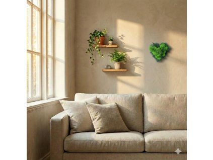 Mechové srdce dárek