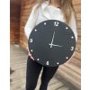 Černé dřevěné hodiny | Minimalistické nástěnné hodiny