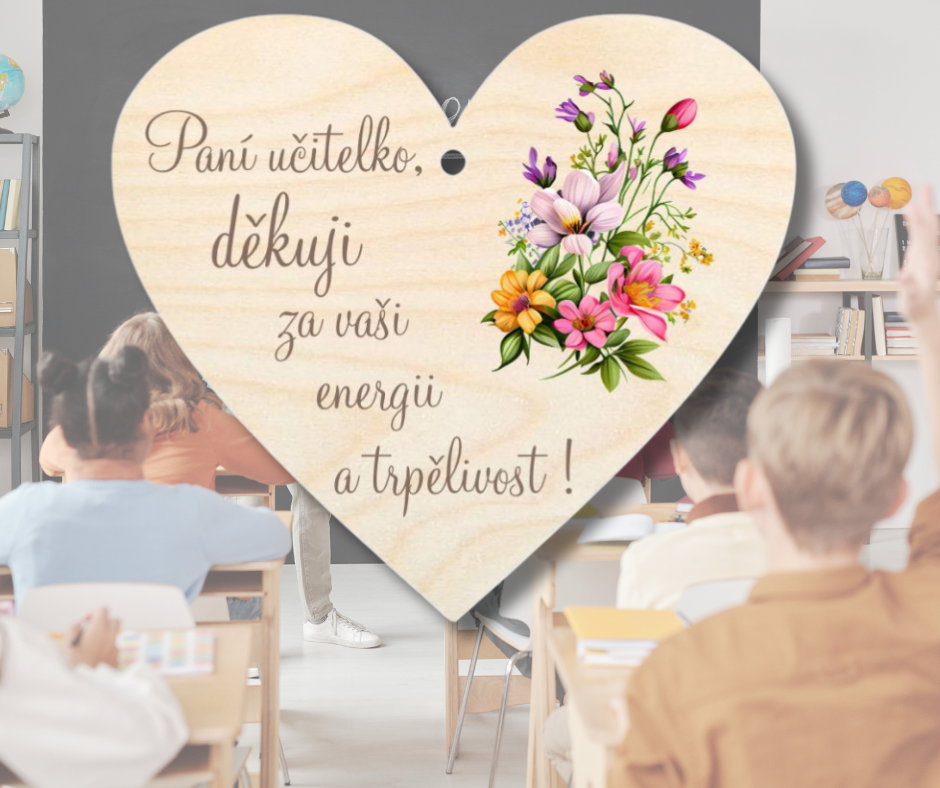 Děkovné cedulky pro učitele a školní personál