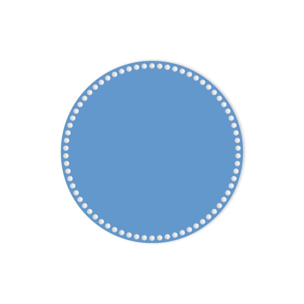 kruh 30 cm modrá