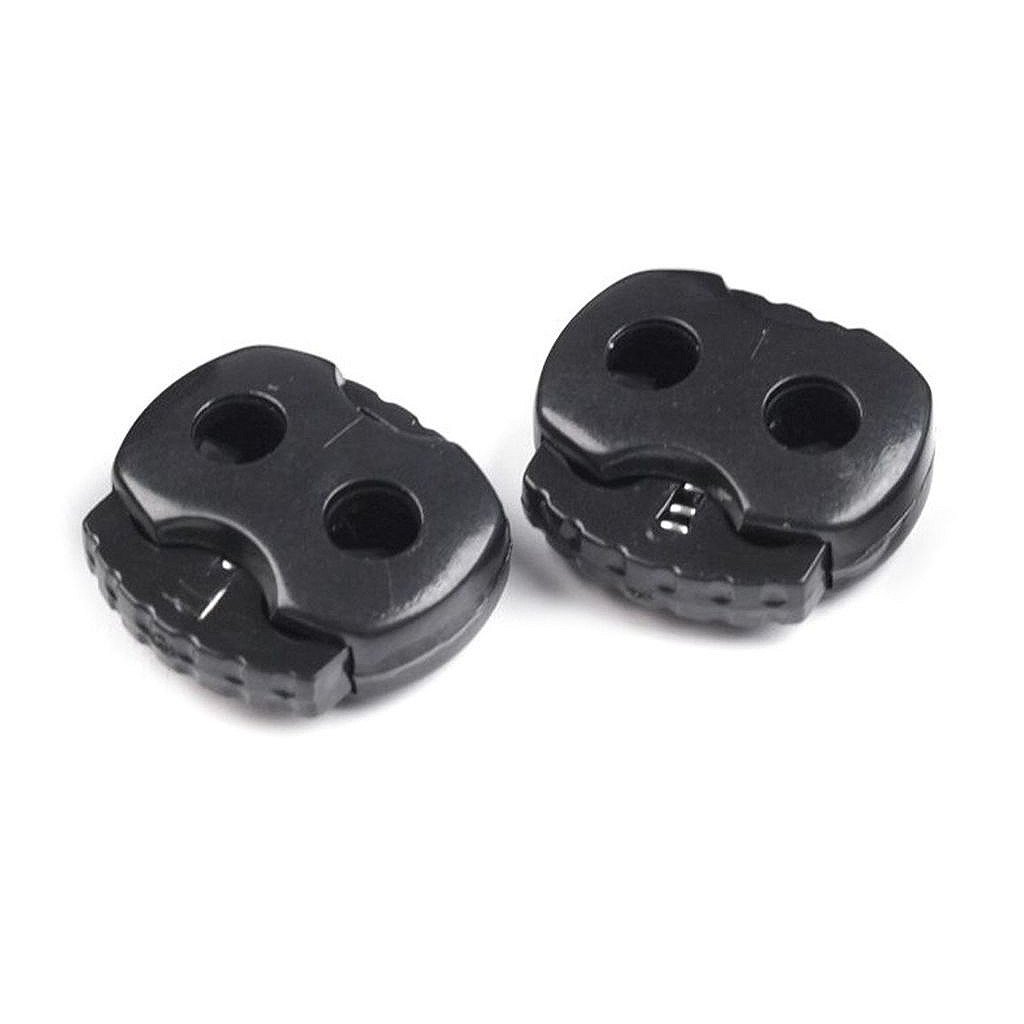 Brzdičky s dvěmi dírkami 20x20 mm velké (Varianta 332 černá, Balení 10 ks)