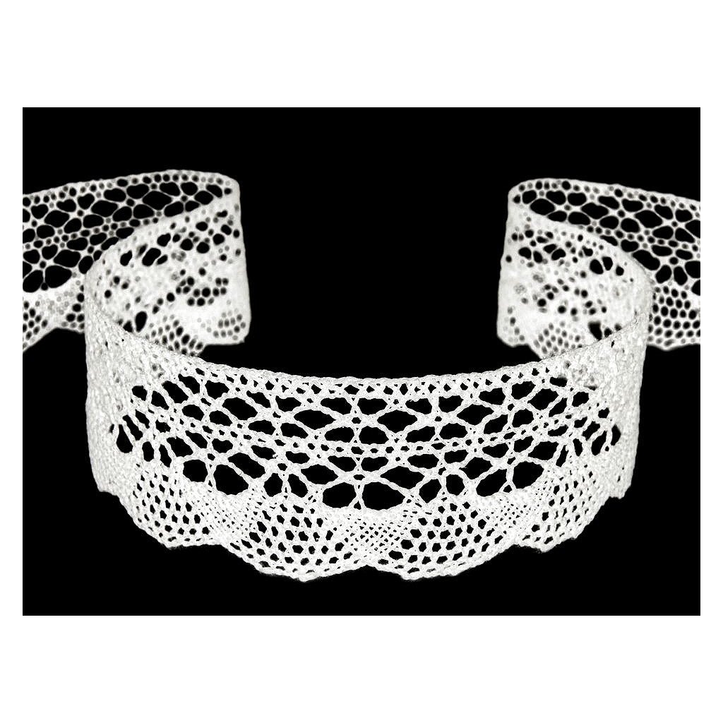 Bavlněná krajka paličkovaná šíře 32 mm (Varianta 2 (6000) bílá, Balení 30 m)