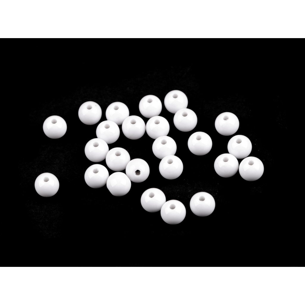 Plastové korálky Color Ø8 mm (Varianta 7 zelená sv., Balení 7 g)