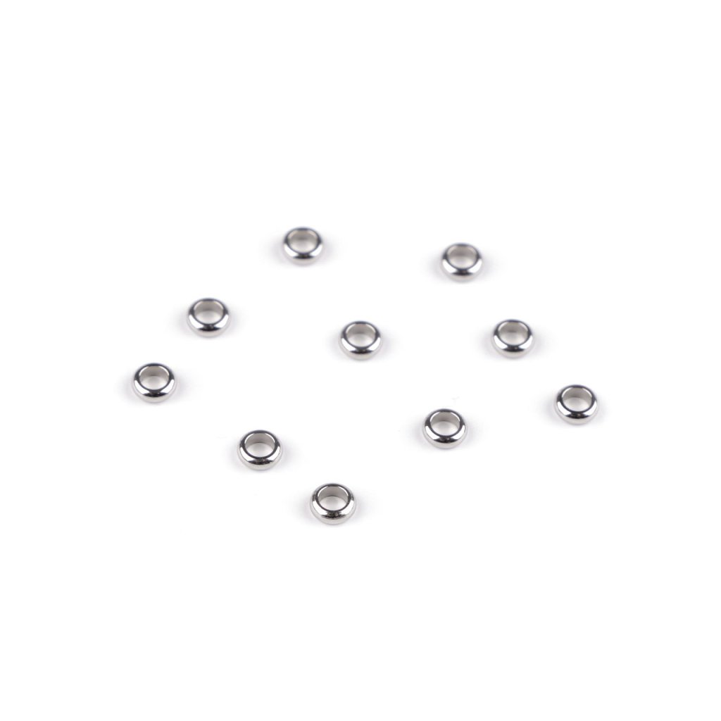 Rondelka / ozdobný díl z nerezové oceli Ø4; 6 mm (Varianta 1 (4 mm) platina, Balení 10 ks)