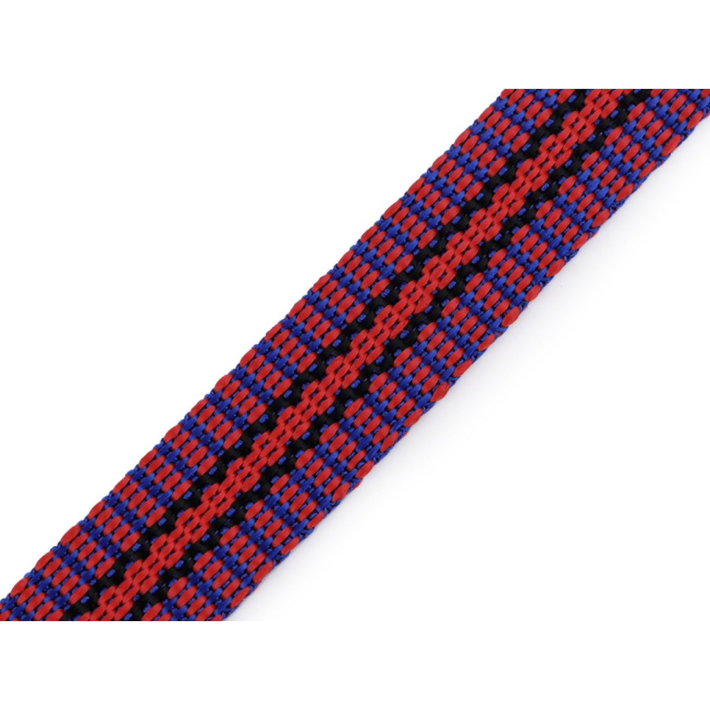 Oboustranný popruh šíře 20 mm (Varianta 21 černá růžová, Balení 1 m)