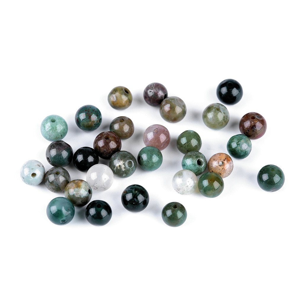 Indiánský achát, minerální korálky Ø6 mm