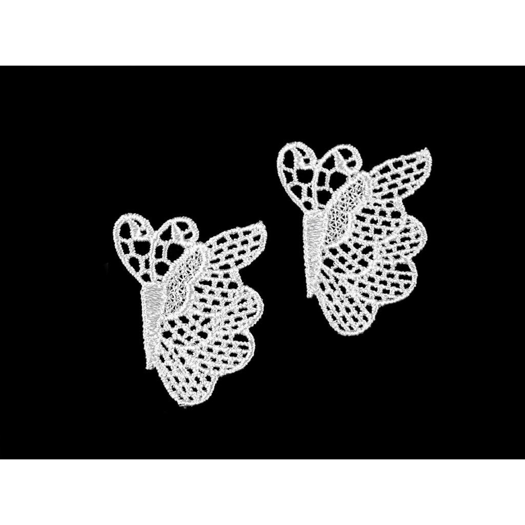 Textilní aplikace / nášivka krajkový motýl