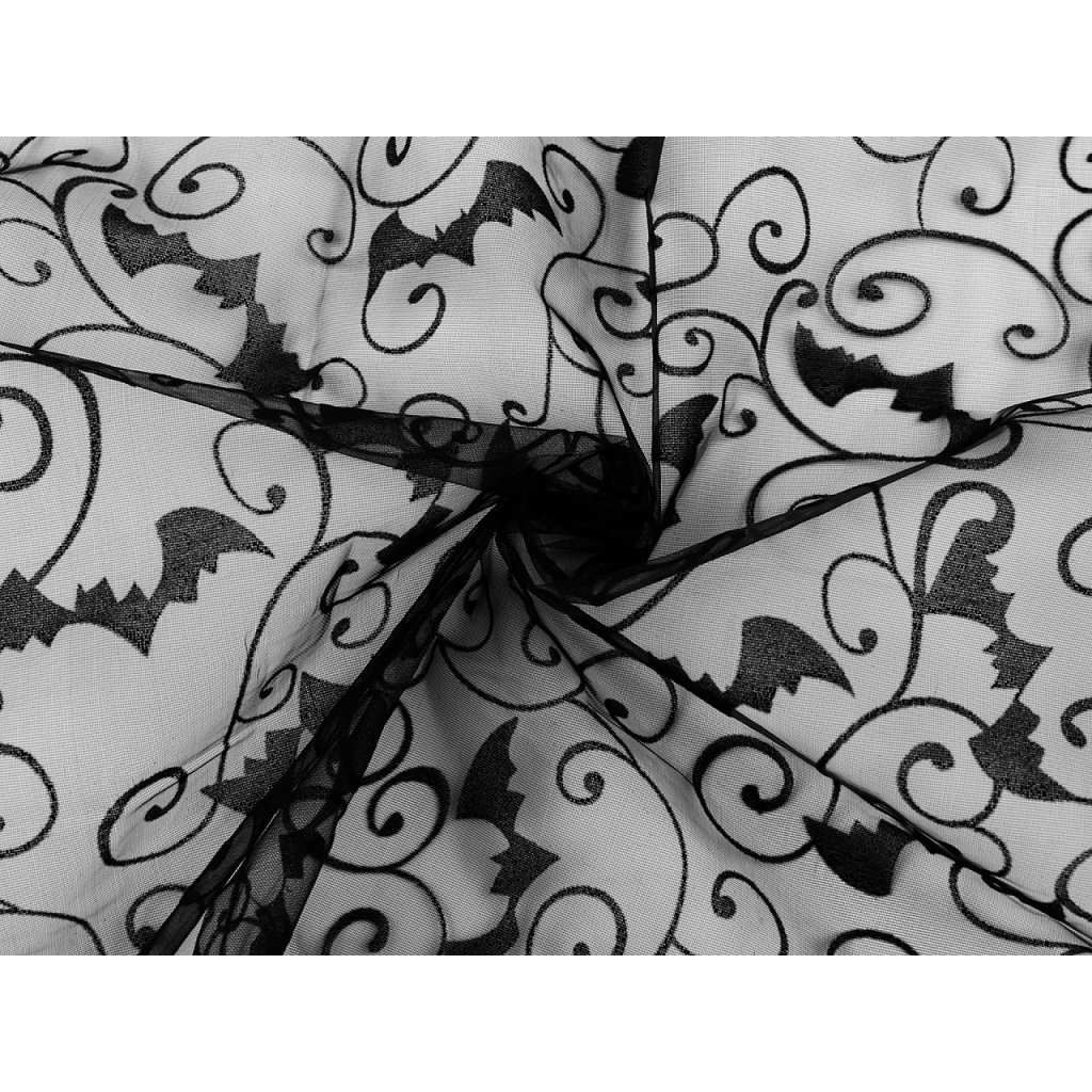 Organza netopýr (Varianta 1 černá, Balení 1 m)