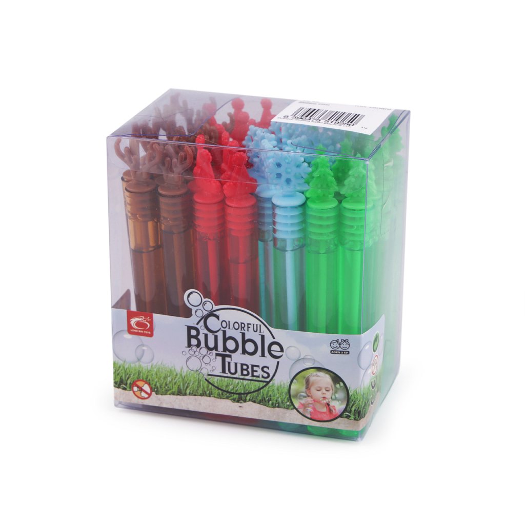 Vánoční bublifuk sob, vločka, čepice, stromeček (Varianta 1 (4,5 ml) červená, Balení 3 ks)