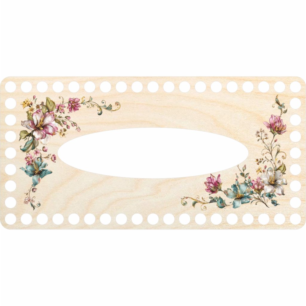 Víko na kapesníky - Vintage květy