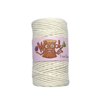 Woody Macrame 3 mm Přírodní