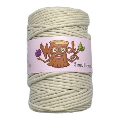 Woody Macrame 5 mm Béžová