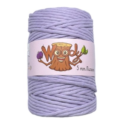 Woody Macrame 5 mm Světle fialová