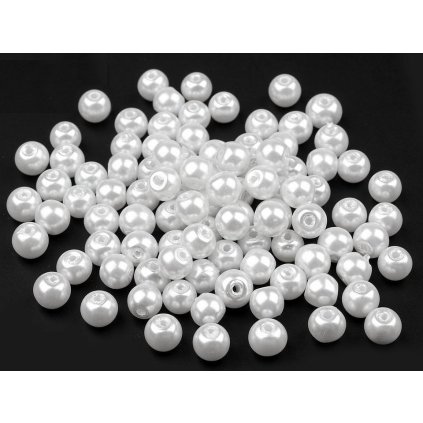 Skleněné voskové perly Ø6 mm, 50 gramů