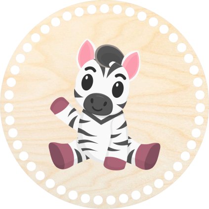Dno, víko, kruh 20 cm, zebra