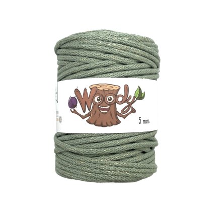 Woody 5 mm – Šalvěj se zlatou nitkou (100m)