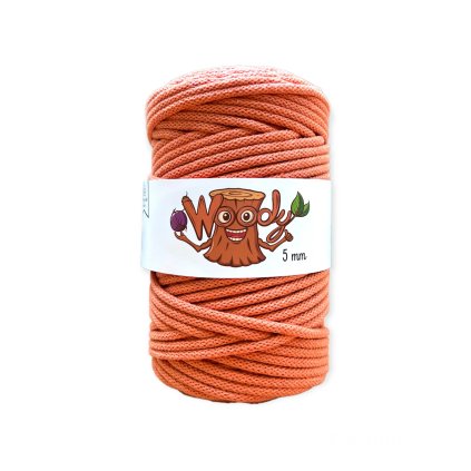 Woody příze 5 mm – Dýňová (50m)