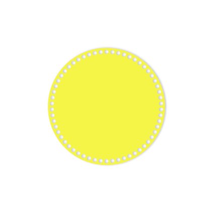 kruh 25 cm žlutá