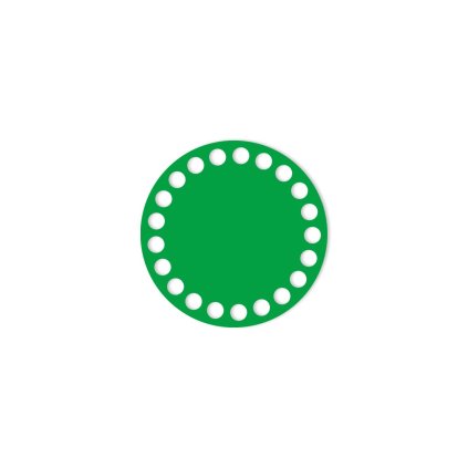 kruh 10 cm zelená