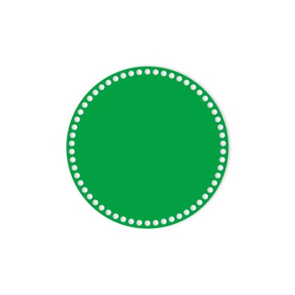 kruh 25 cm zelená