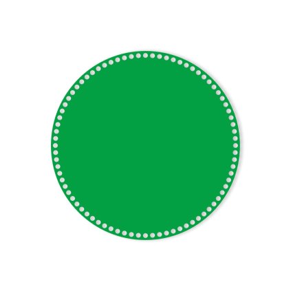 kruh 35 cm zelená