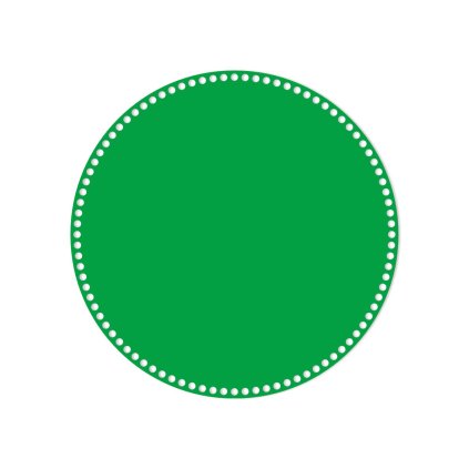 kruh 40 cm zelená