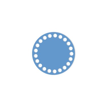 kruh 10 cm modrá