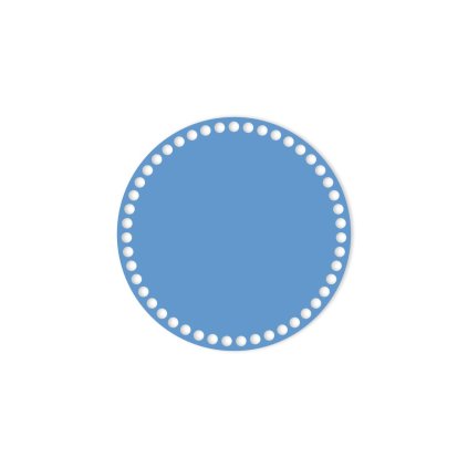 kruh 20 cm modrá