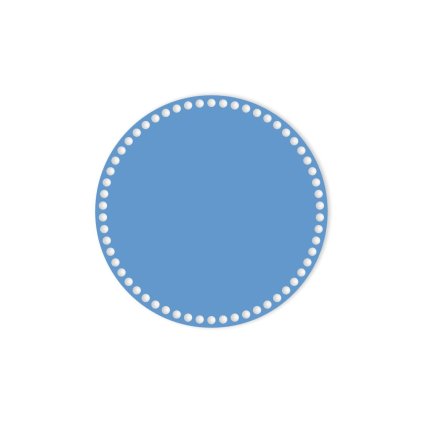 kruh 25 cm modrá