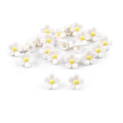 Plastové knoflíky / korálky květ Ø11 mm, 20 ks