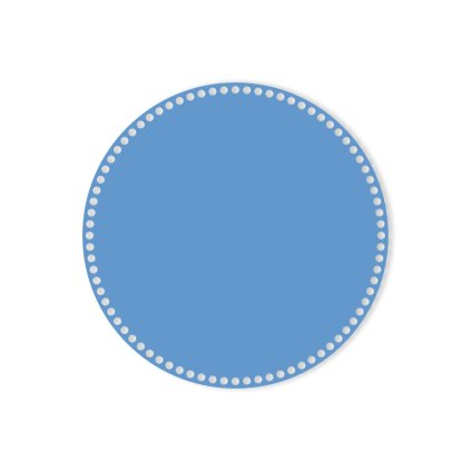 kruh 35 cm modrá