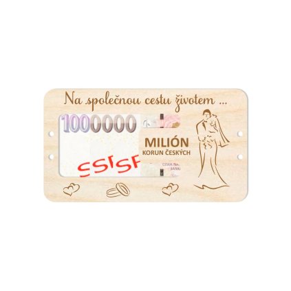 Dárková karta - milión - svatba