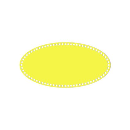 ovál1 40 x 20 cm žlutá