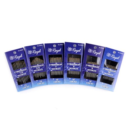 Jehly ruční, zlatá ucha - Embroidery (Varianta 5 (9) Embrodiery nikl, Balení 1 karta)