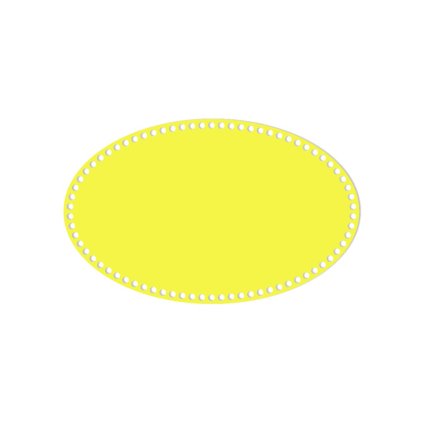 ovál2 40 x 25 cm žlutá