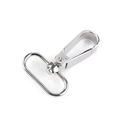 Kovová karabina otočná, průvlek 32 mm (Varianta 1 nikl, Balení 1 ks)