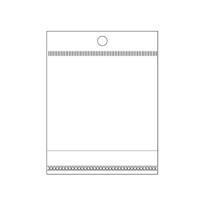 PP sáček s lepicí klopou a závěsem 7x9 cm