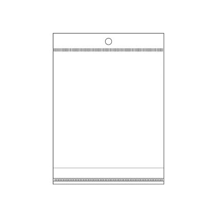 PP sáček s lepicí klopou a závěsem 13x14 cm