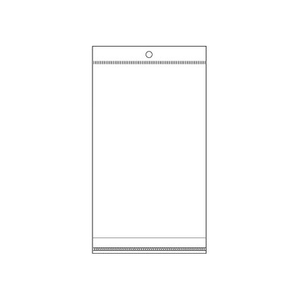 PP sáček s lepicí klopou a závěsem 11x20 cm