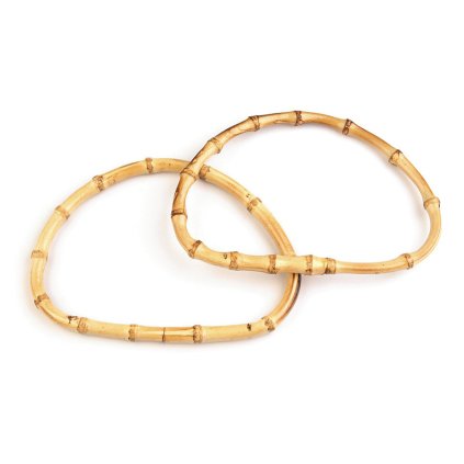 Bambusová ucha na tašky 14x18 cm (Varianta 2 bambus střední, Balení 2 ks)