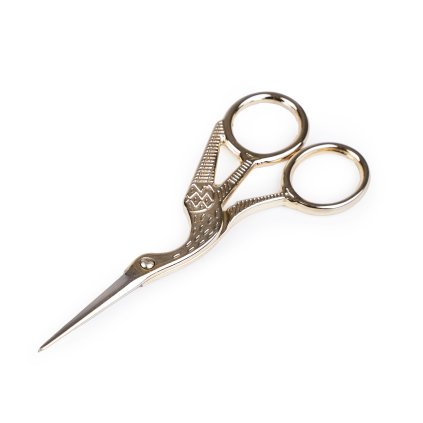 Nůžky vyšívací čáp délka 9,5 cm, 11,5 cm (Varianta 3 (9,5 cm) zlatá sv., Balení 1 ks)