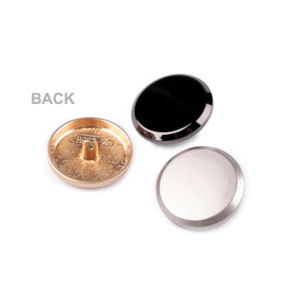 Kovový knoflík velikost 40" (Varianta 3 nikl černý lesk, Balení 20 ks)